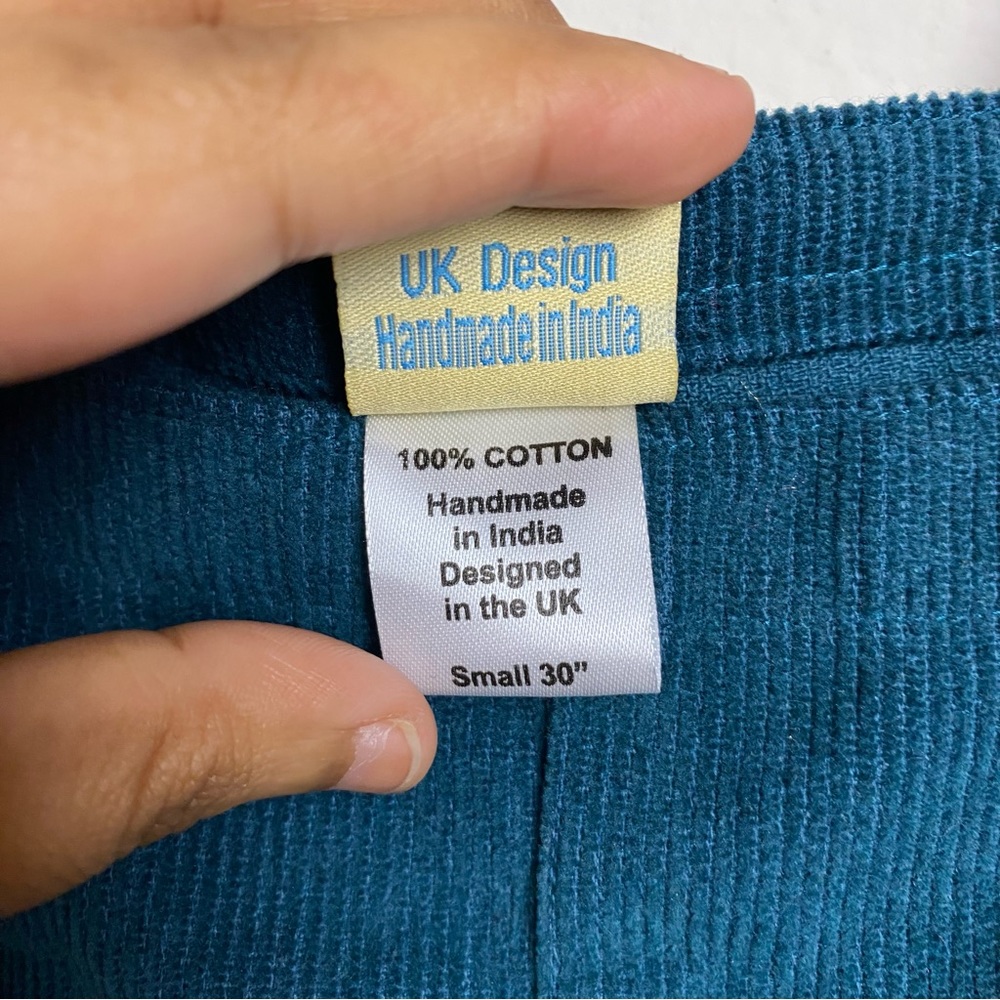 Lucy And Yak Original Dungaree Organic Corduroy Teal Small - Picture 7 of 7